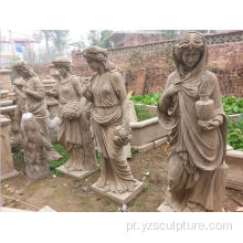 Tamanho do jardim decoração vida antiga estátua de mulher de mármore